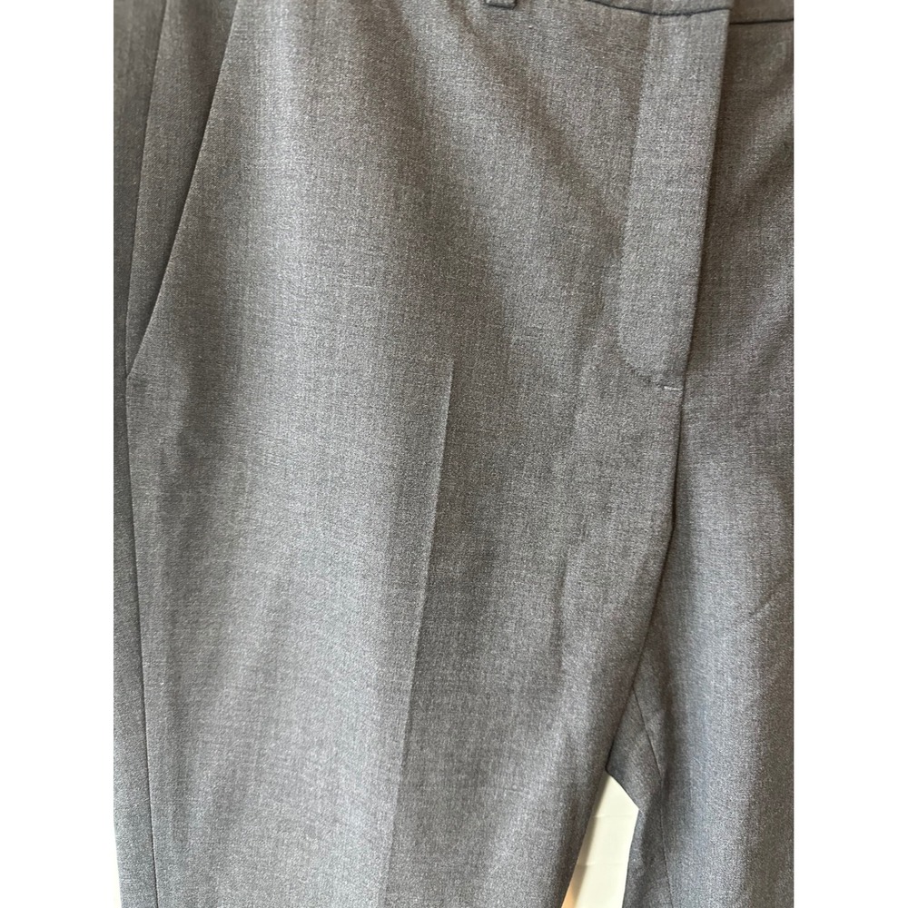 Theory Demitria 4 Traceable Wool Flared Dress Pants Charcoal Gray Size 8 - Picture 2 of 6